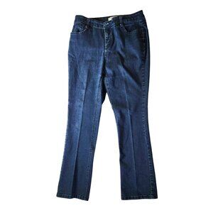 Laura Ashley Jeans Womens 12P Denim Rhinestone Back Pockets casual pants